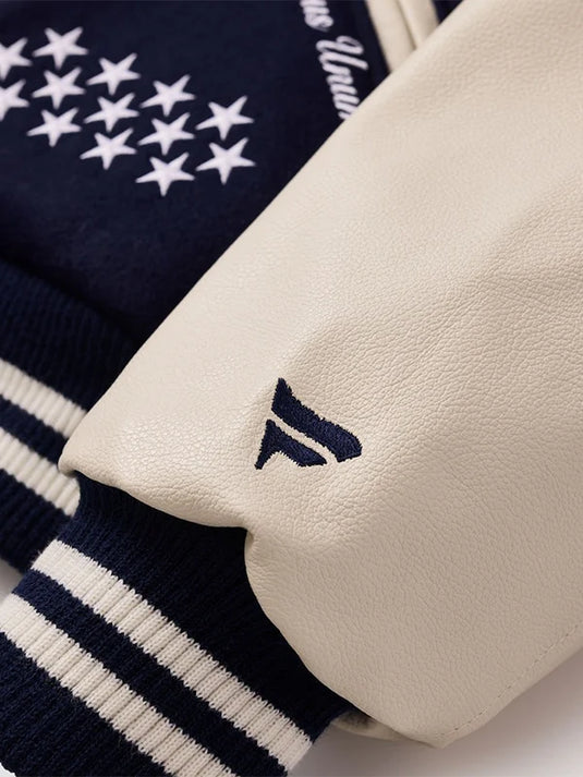 RECREATED Fanatics USA 250th Anniversary limited edition varsity jacket in navy with full-snap closure