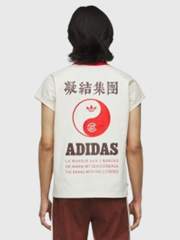 Adidas CLOT RECREATED white dolman t-shirt designed by Edison Chen with contemporary styling
