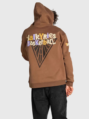 RECREATED Golden State Valkyries The Wild Collective Brown Fleece Pullover Hoodie designed with cozy construction and modern fan-inspired styling