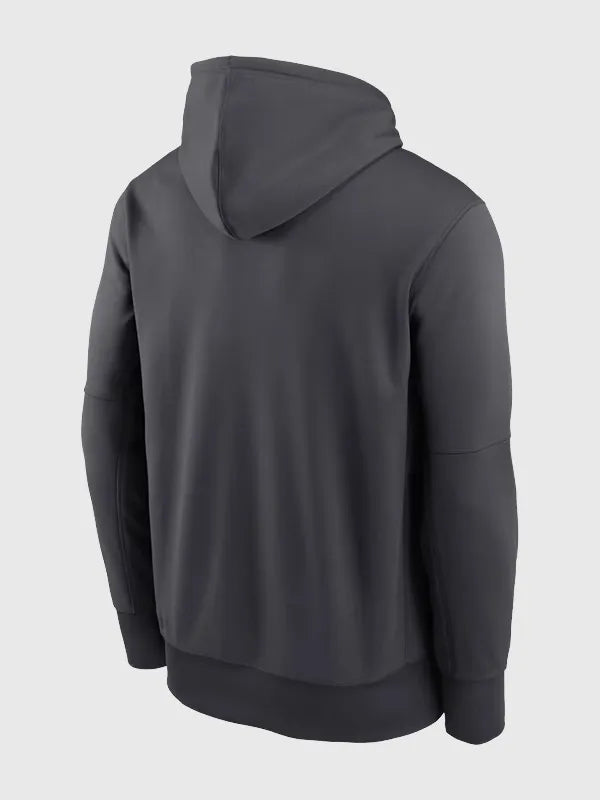 RECREATED World Baseball Classic Venezuela Champions Pullover Hoodie in Charcoal by Nike showcasing relaxed fleece comfort with sleek fan-inspired design