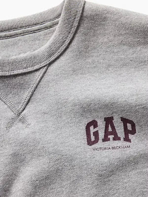 Gap x Victoria Beckham Pullover Sweatshirt featuring refined silhouette, ribbed trims, and breathable fabric texture