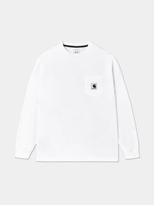Recreated F.C. Real Bristol x Carhartt WIP 2026 white pocket short sleeve t-shirt unisex with clean modern design and soft fabric feel