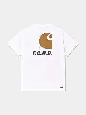 Recreated F.C. Real Bristol x Carhartt WIP white pocket t-shirt with relaxed fit and smooth everyday finish