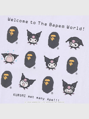 Recreated Kuromi 2026 white graphic T-shirt by A Bathing Ape featuring bold front print and smooth fabric finish