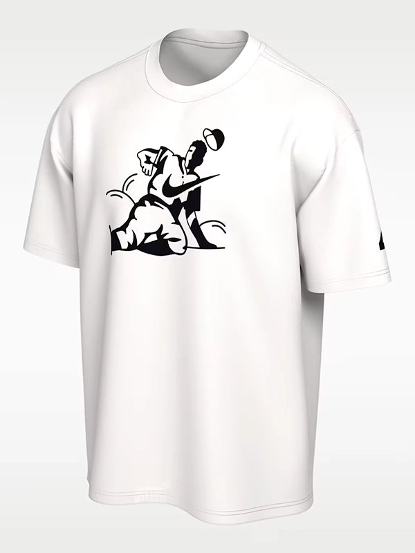 Jackie Robinson Nike Sportswear Club Tee featuring breathable cotton blend material and understated graphic detailing