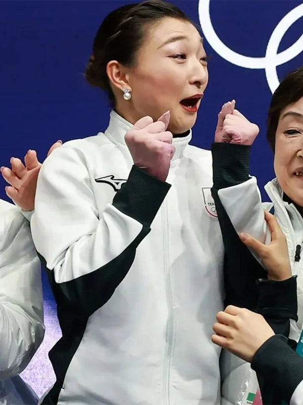 White and black Milano Cortina 2026 Team Japan jacket Kaori Sakamoto style offering comfort and winter layering versatility