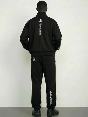 PlayStation x Wind and Sea–inspired black jacket designed with a classic track-style profile