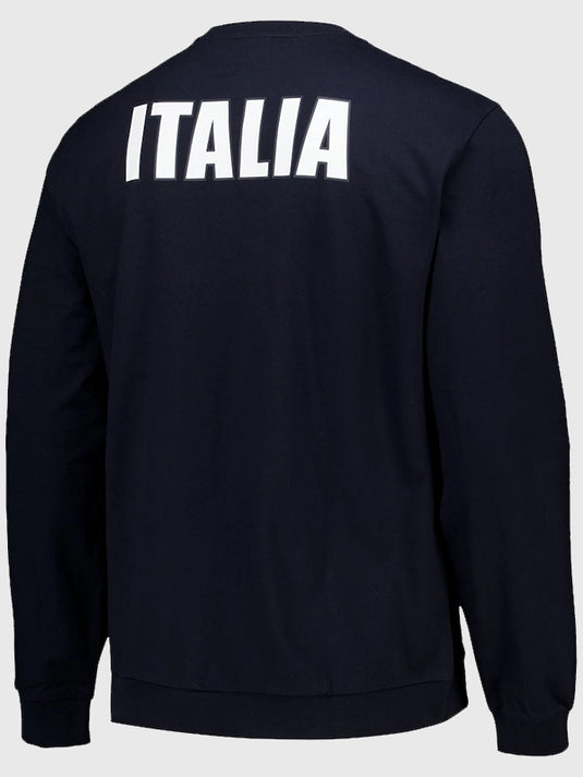 Recreated EA7 Emporio Armani Milano Cortina 2026 Winter Olympics Team Italy navy crew sweatshirt