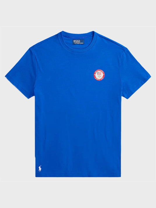 Polo Ralph Lauren Team USA Milano Cortina 2026 blue graphic T-shirt with classic fit and bold print
