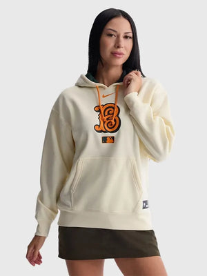 Recreated Baltimore Orioles Nike cream 2026 City Connect Authentic Collection Therma hoodie with warm fleece lining and clean team detailing