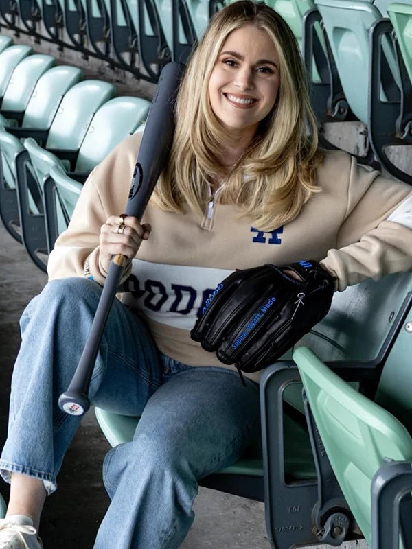 UCLA Health Dodgers Women’s Night Quarter Zip Sweatshirt designed with relaxed fit and smooth half-zip front detailing
