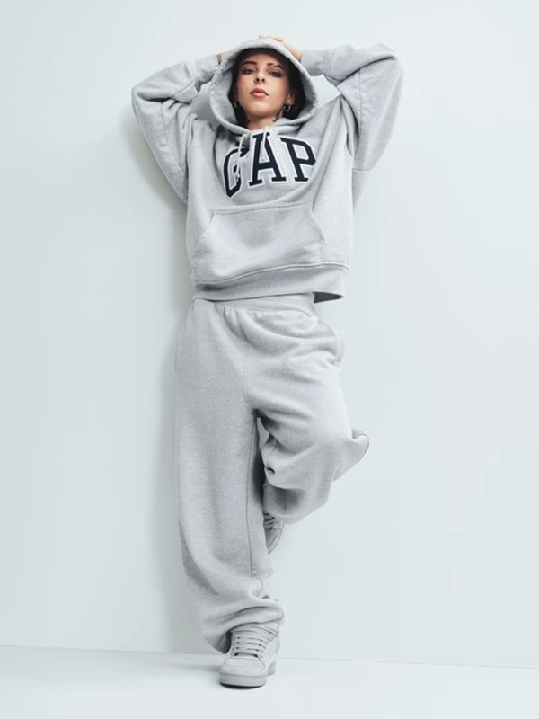 RECREATED Young Miko Gap 2026 Grey Fleece Hoodie combining soft fleece comfort with a clean contemporary hooded look